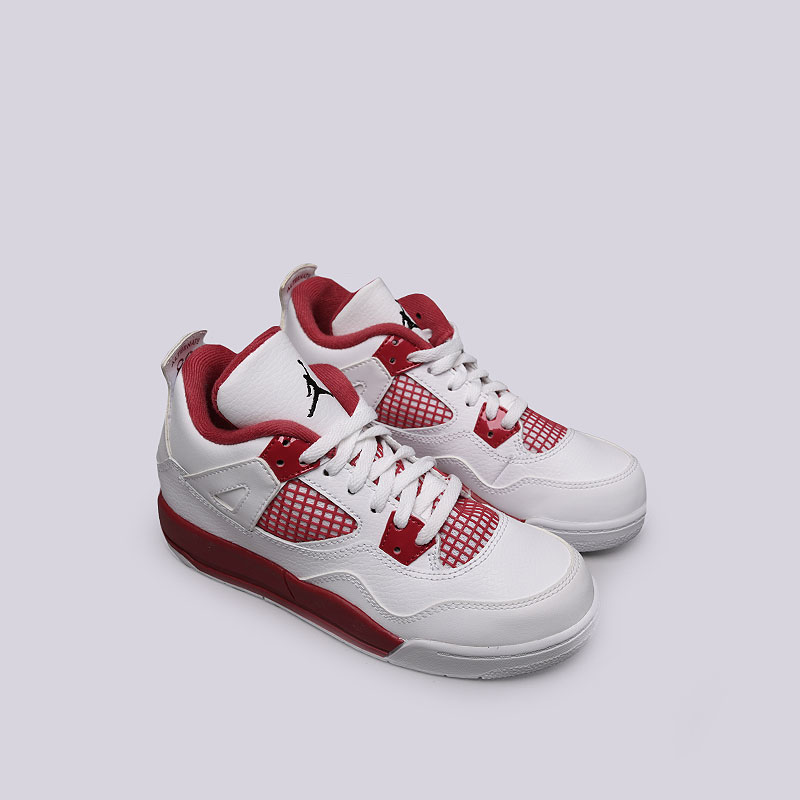 детские белые кроссовки Jordan 4 Retro BP 308499-106 - цена, описание, фото 2